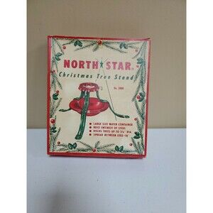 Vintage North Star Christmas Tree Stand With Original Box